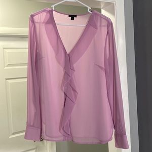 Sheer light purple Ann Taylor top size small